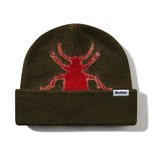 Butter Beetle Mohair Beanie Bonnet - Green - Streetart.fr